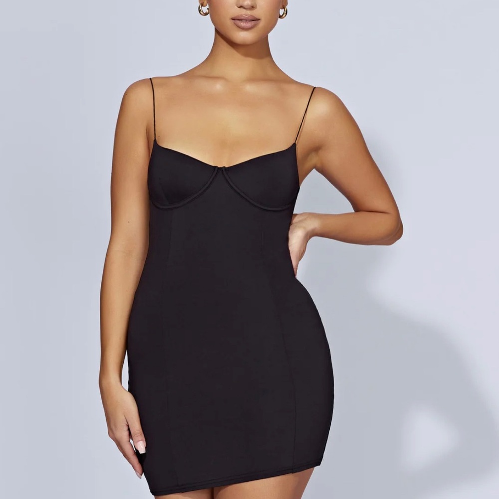 Meshki black mini dress